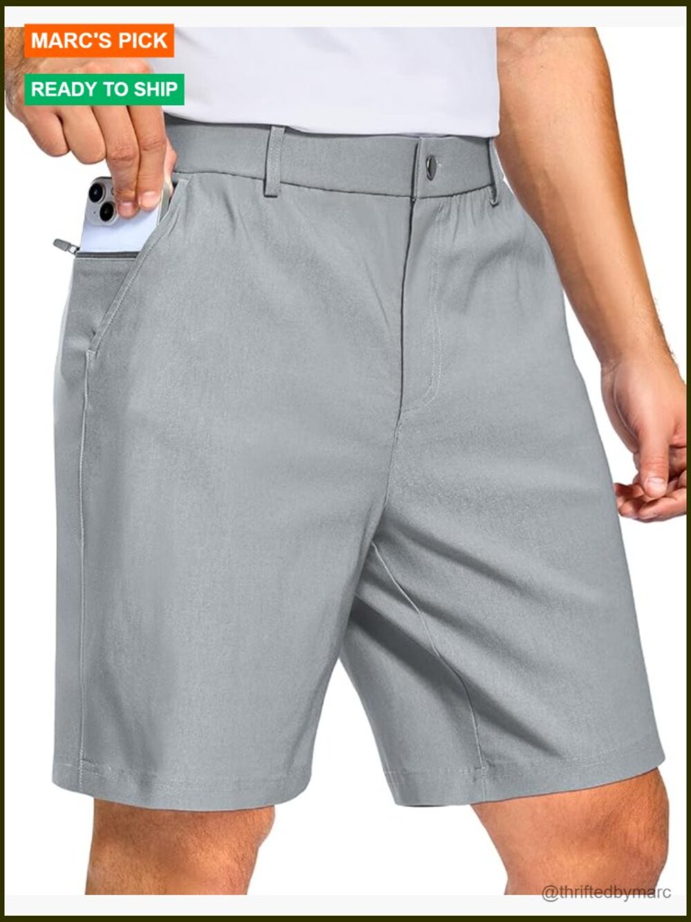 Men's Stretch Golf Shorts 7"/9" Inseam Quick Dry Hybrid With Pockets